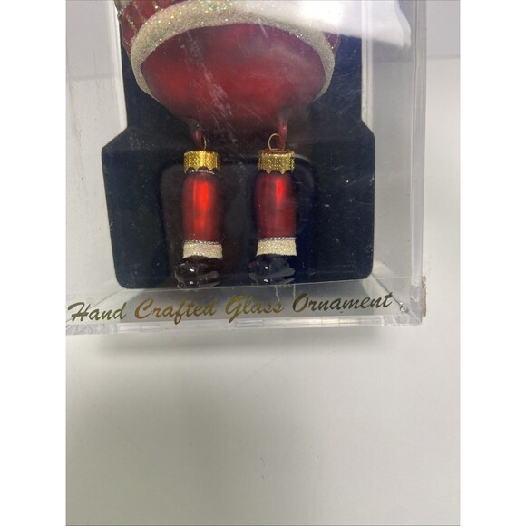 Unique Treasures Hand Made Hanging Christmas Santa Glass Ornament In Case - Picture 5 of 7